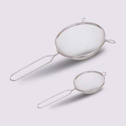 Lot de 2 passoires tamis en inox 
