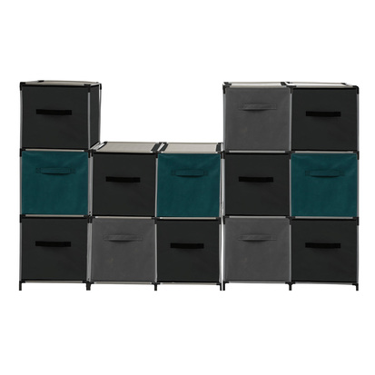 Panier tissu 31x31 cm, bleu pétrole Mix'n modul