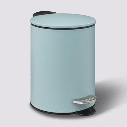 Poubelle métal soft close 3l, bleu artic Colorama