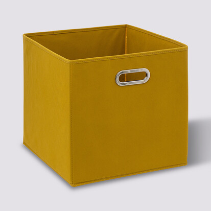Panier tissu 31x31 cm, jaune moutarde Mix'n modul