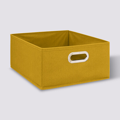 Panier tissu 31x15 cm, jaune moutarde Mix'n modul
