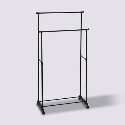 Portant à vêtement double à roulettes Coaty