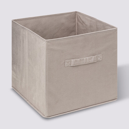 Panier velours 31x31 cm, lin Mix'n modul