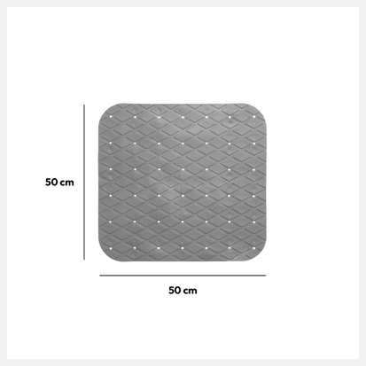Tapis anti-dérapant 50x50cm, gris galet 