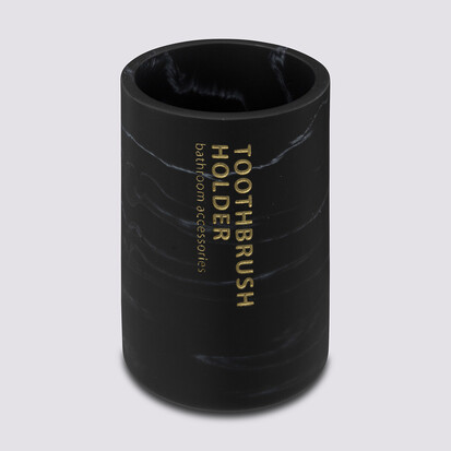 Pot à brosses à dents, noir Léa