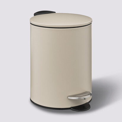 Poubelle métal soft close 3l, beige naturel Colorama