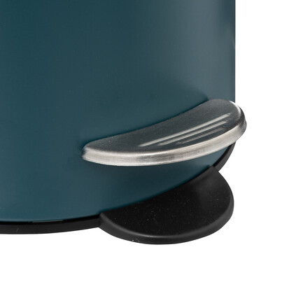 Poubelle métal soft close 3l, bleu pétrole Colorama