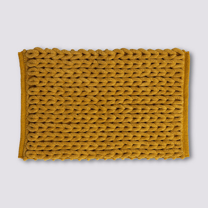 Tapis de bain 50x75 cm, jaune moutarde Colorama