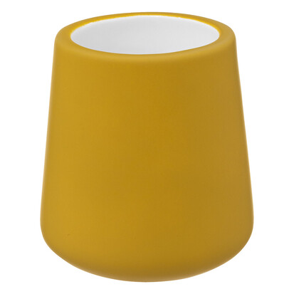 Brosse wc céramique, jaune moutarde Colorama