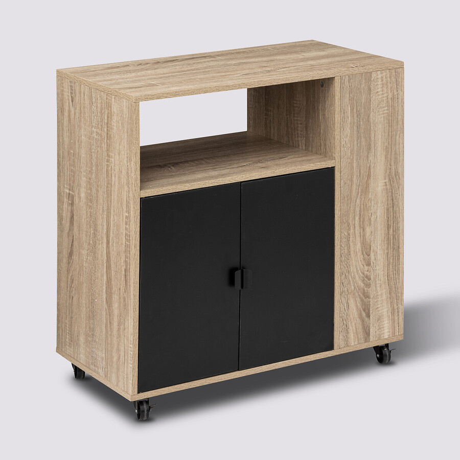 Desserte 3 niveaux, noir Aliaj