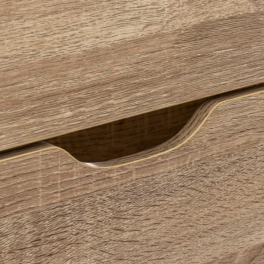 Meuble à chaussures 4 tiroirs, effet chêne naturel Drawy