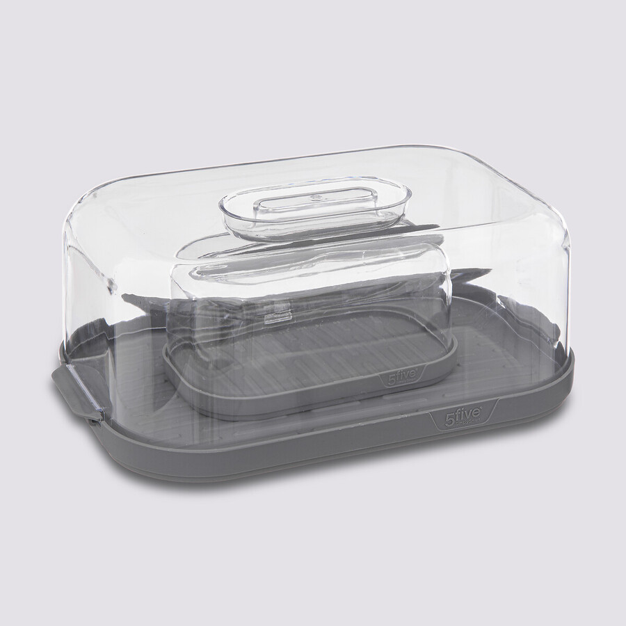 Boîte à fromage et beurrier, gris Fresh eat