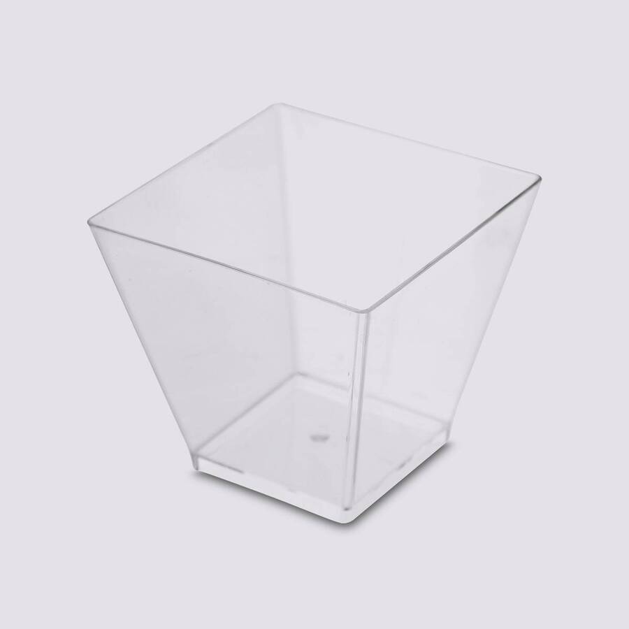 12 verrines carrées, plastique