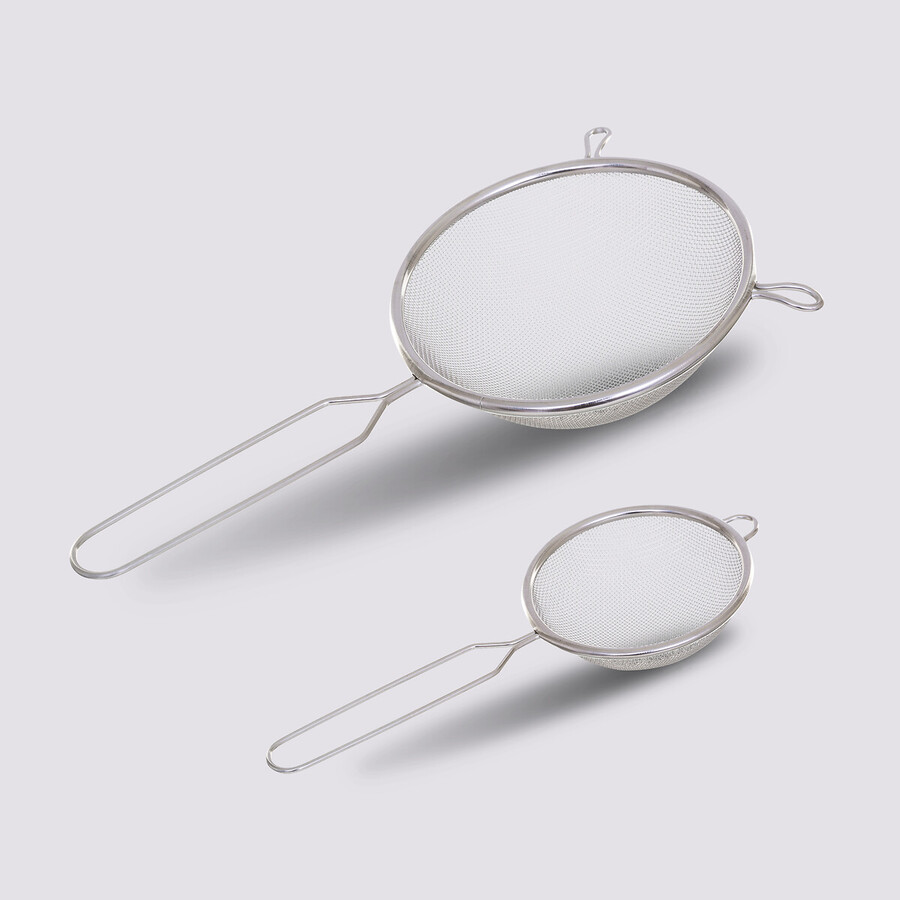 Lot de 2 passoires tamis en inox 