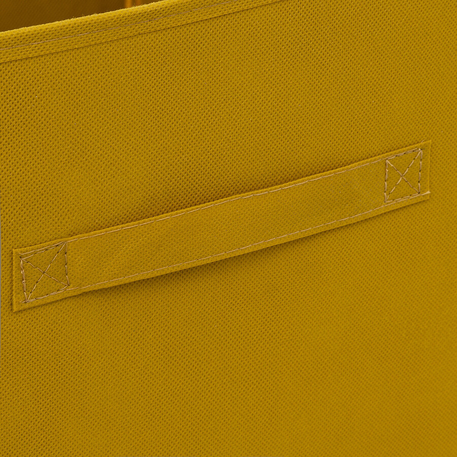 Panier tissu 31x31 cm, jaune moutarde Mix'n modul