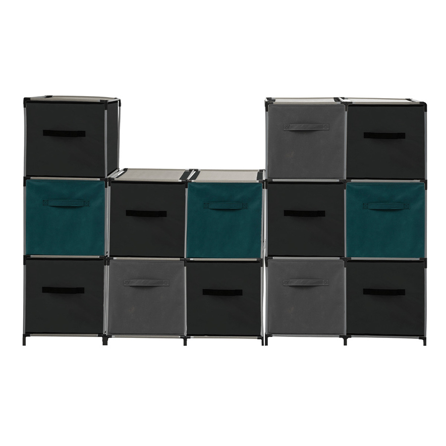 Panier tissu 31x31 cm, bleu pétrole Mix'n modul