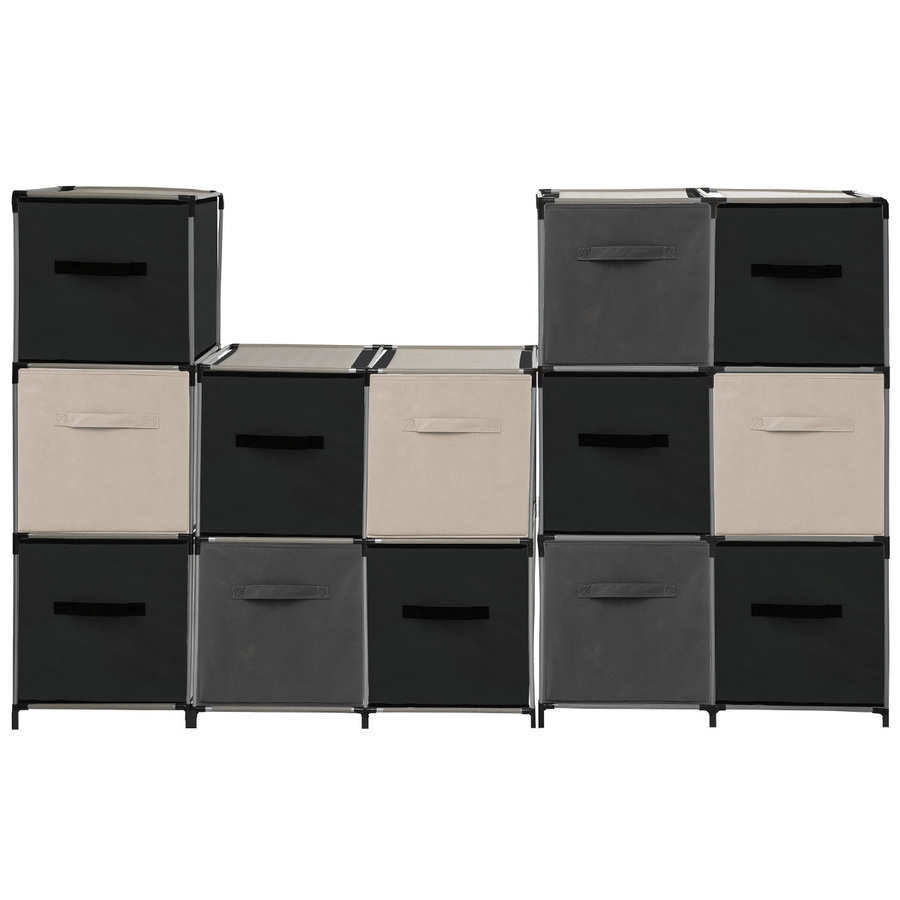 Panier tissu 31x31 cm, gris anthracite Mix'n modul