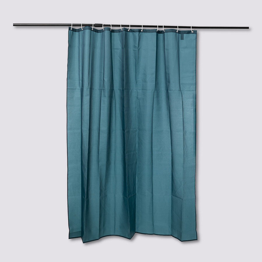 Rideau de douche 180x200cm, bleu pétrole Colorama
