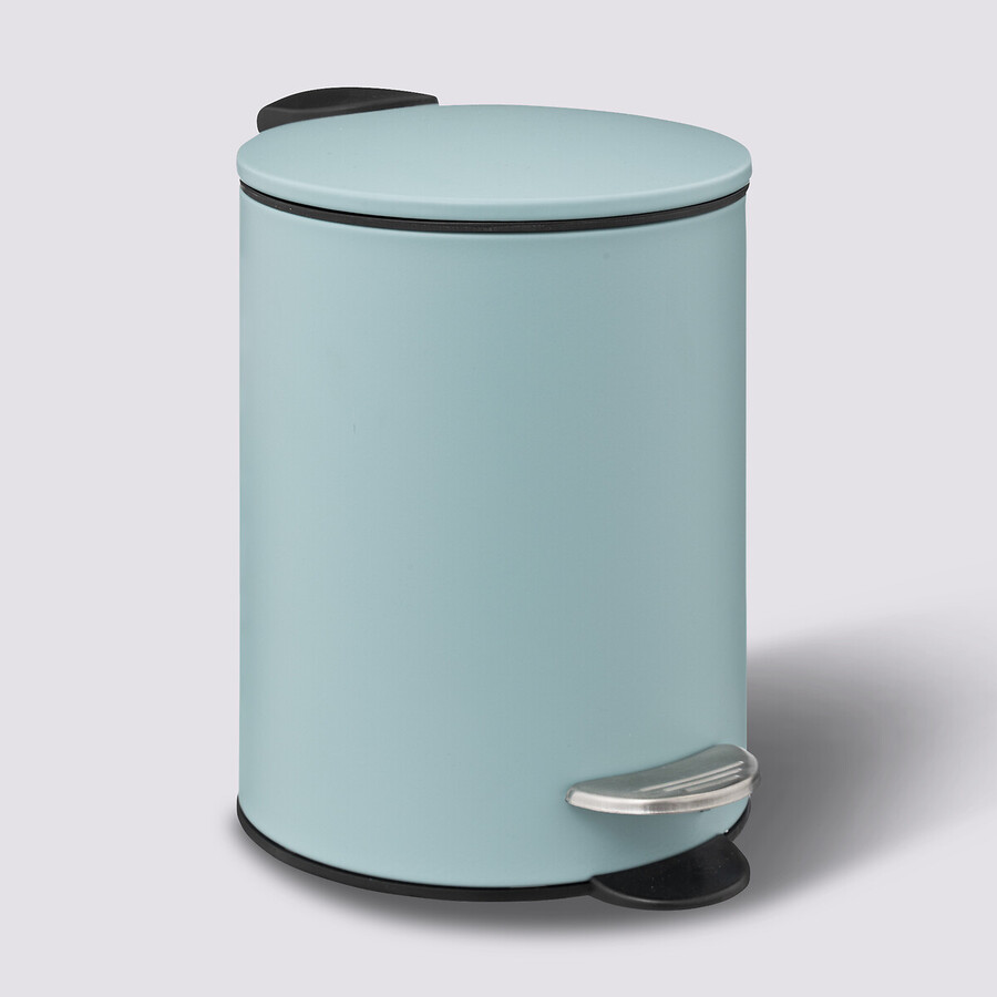 Poubelle métal soft close 3l, bleu artic Colorama