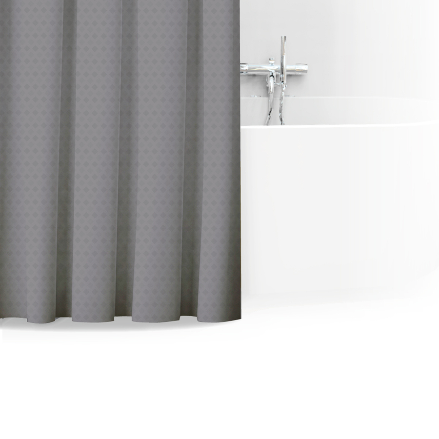 Rideau de douche 180x200cm, gris Modern color