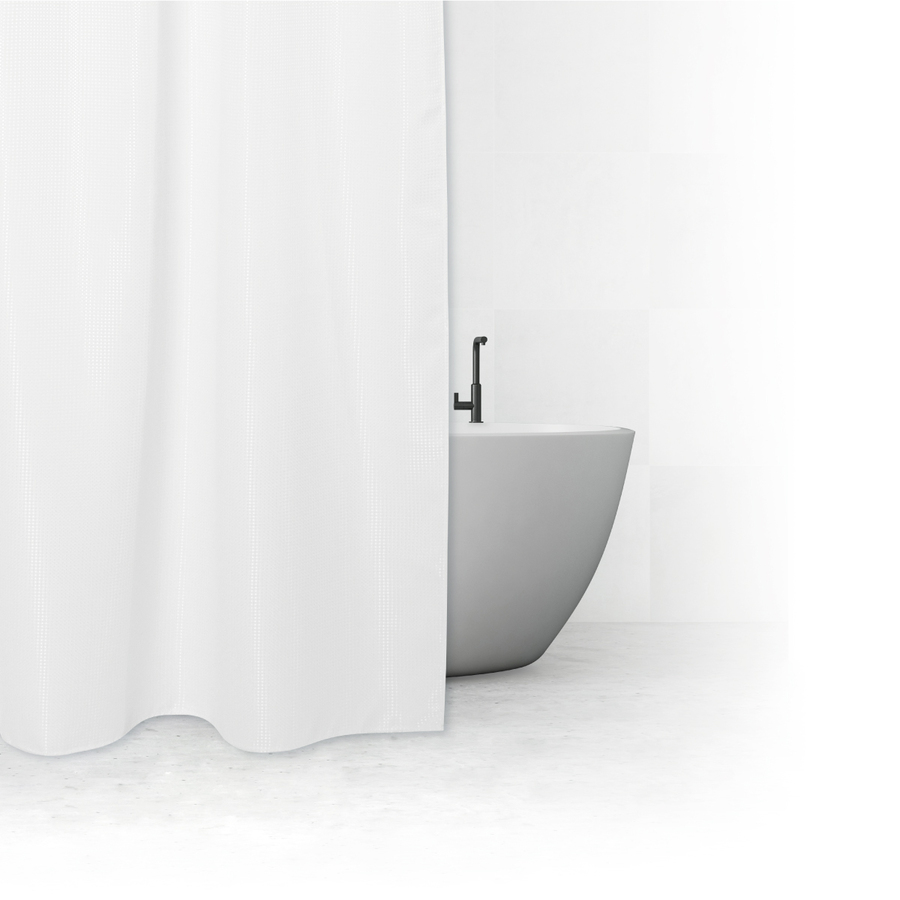 Rideau de douche 180x200cm, blanc Modern color