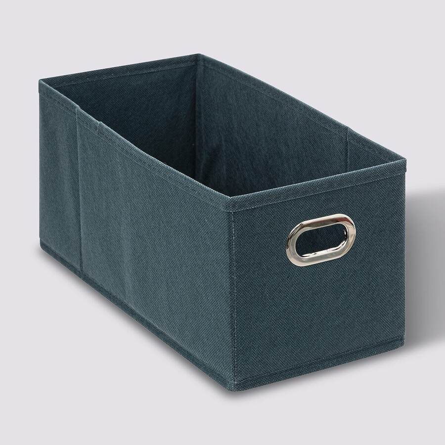 Panier tissu 15x31 cm, bleu pétrole Mix'n modul