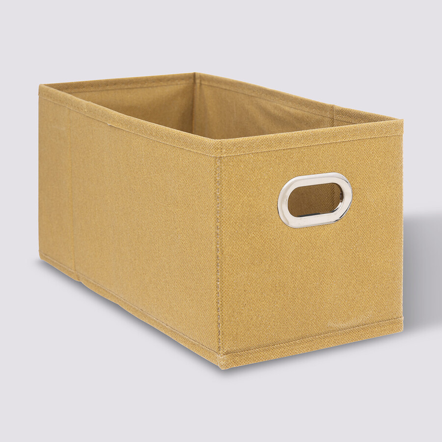 Panier tissu 15x31 cm, jaune moutarde Mix'n modul