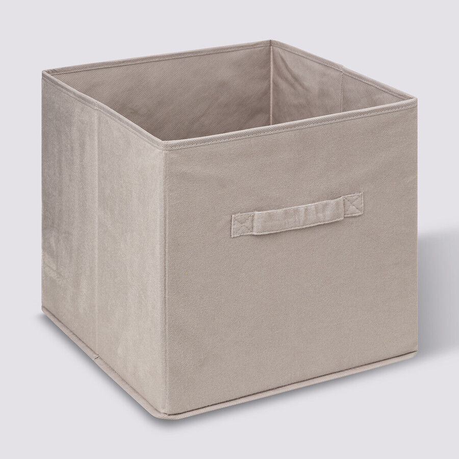 Panier velours 31x31 cm, lin Mix'n modul