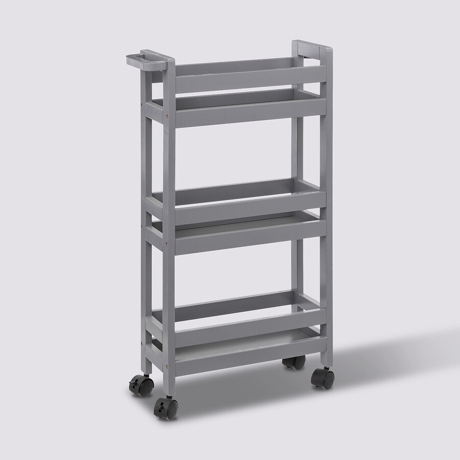Desserte à roulettes 3 niveaux, gris béton Colorama