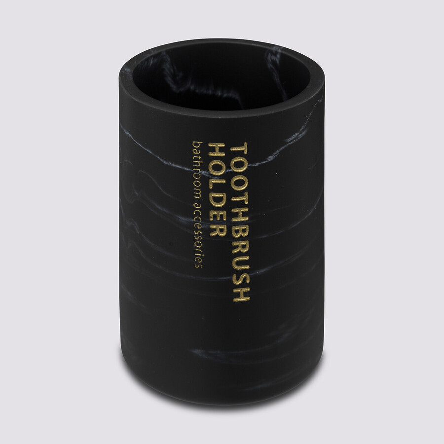 Pot à brosses à dents, noir Léa