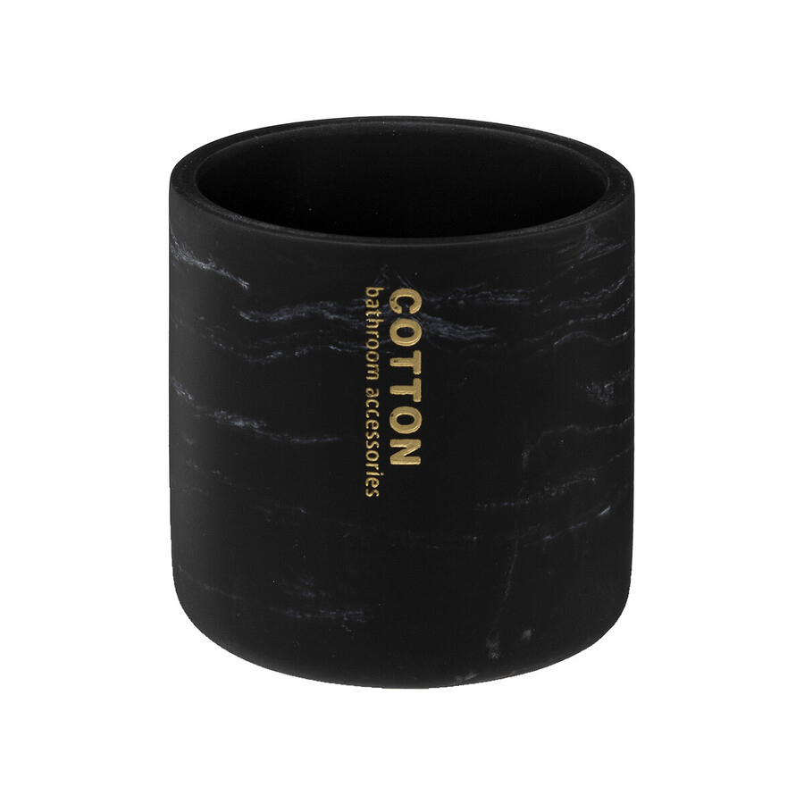 Pot à cotons, noir Léa