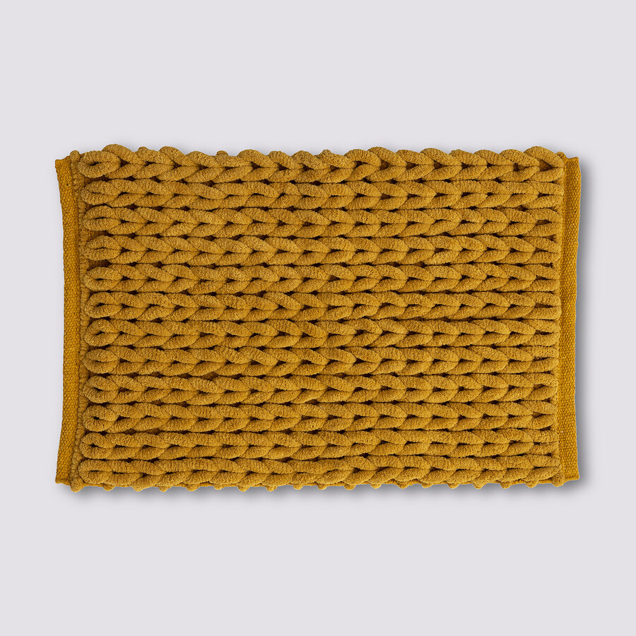 Tapis de bain 50x75 cm, jaune moutarde Colorama