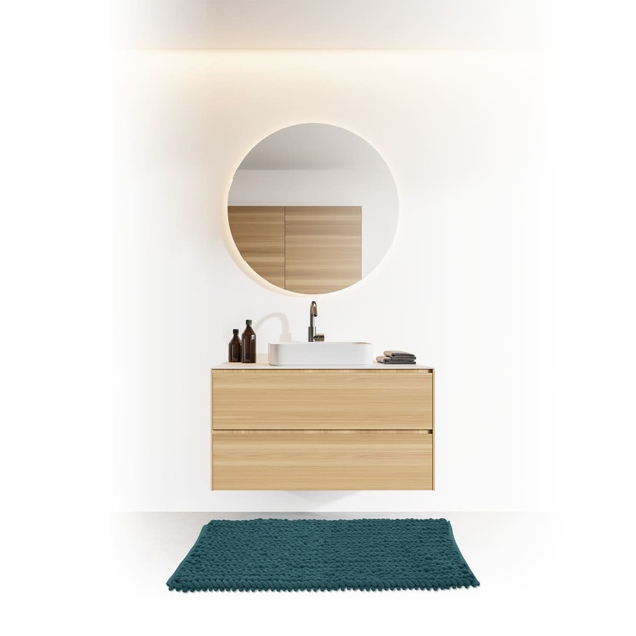 Tapis de bain 50x75 cm, bleu pétrole Colorama