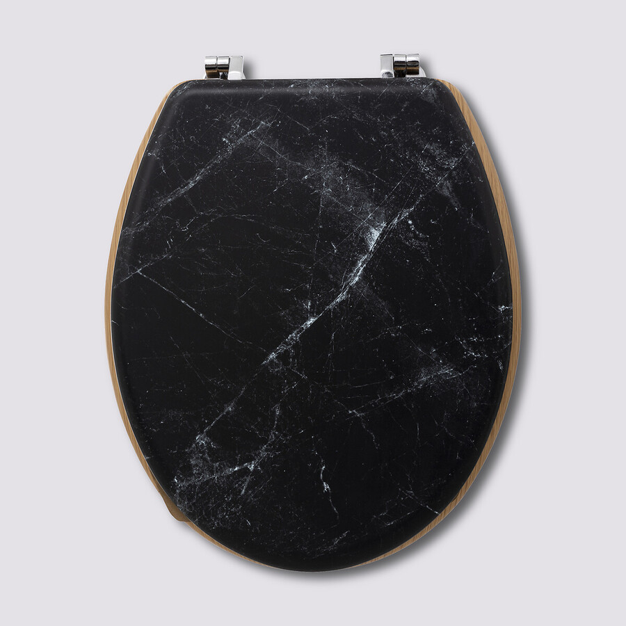 Abattant wc bois, noir Léa