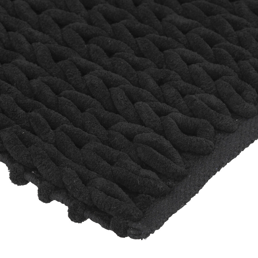 Tapis de bain 50x120 cm, noir khôl Colorama