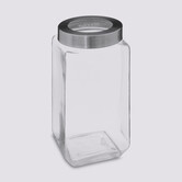 Bocal verre couvercle contour acier 2l Miro