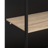 Ilot de bar avec rangement, effet chêne naturel Aliaj