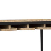 Meuble bar x25bouteilles, effet chêne naturel Aliaj