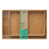 Lot de 2 plateaux de service Bambou