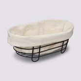 Corbeille en acier 28 cm - beige, noir