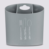 Égouttoir à couverts 3 compartiments, gris 