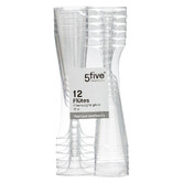 Lot de 12 flûtes à champagne, plastique 