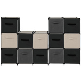 Panier tissu 31x31 cm, gris anthracite Mix'n modul