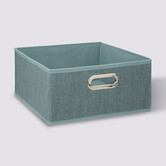 Panier tissu 31x15 cm, bleu pétrole chiné Mix'n modul