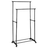 Portant à vêtement double à roulettes Coaty