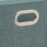 Panier tissu 15x31 cm, bleu pétrole chiné Mix'n modul