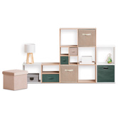 Panier velours 31x31 cm, vert kaki Mix'n modul