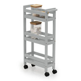 Desserte à roulettes 3 niveaux, gris béton Colorama