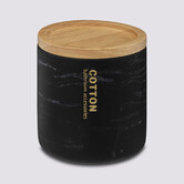 Pot à cotons, noir Léa