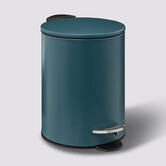 Poubelle métal soft close 3l, bleu pétrole Colorama